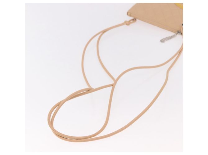CHANEL Cambon Line Matelasse Shoulder Bag Pelle Beige Argento CC Auth 189889A - vista 7