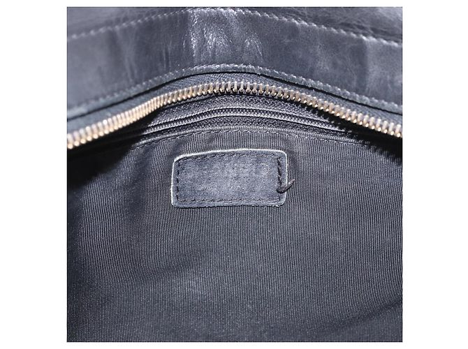CHANEL Choco Bar Tote Bag Lammleder Schwarz Gold CC Authentisch 189862 Golden - Ansicht 15