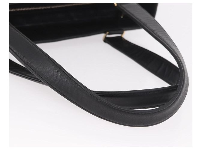 CHANEL Choco Bar Tote Bag Lammleder Schwarz Gold CC Authentisch 189862 Golden - Ansicht 7