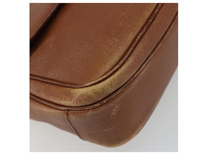 Borsa a Spalla Burberry in Pelle Marrone e Oro Auth ep14974 D'oro - vista 11