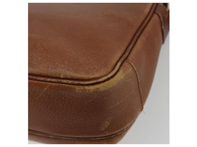 Borsa a Spalla Burberry in Pelle Marrone e Oro Auth ep14974 D'oro - vista 12