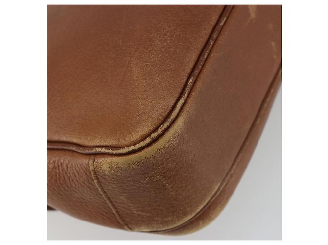 Borsa a Spalla Burberry in Pelle Marrone e Oro Auth ep14974 D'oro - vista 13