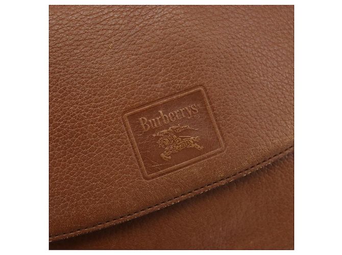 Borsa a Spalla Burberry in Pelle Marrone e Oro Auth ep14974 D'oro - vista 14