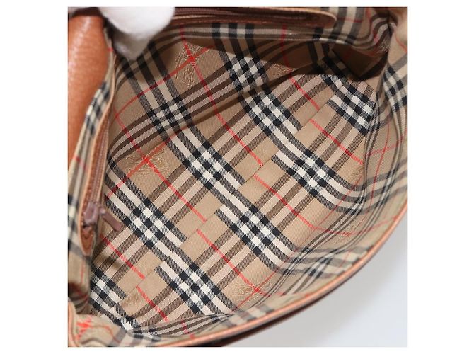 Borsa a Spalla Burberry in Pelle Marrone e Oro Auth ep14974 D'oro - vista 16
