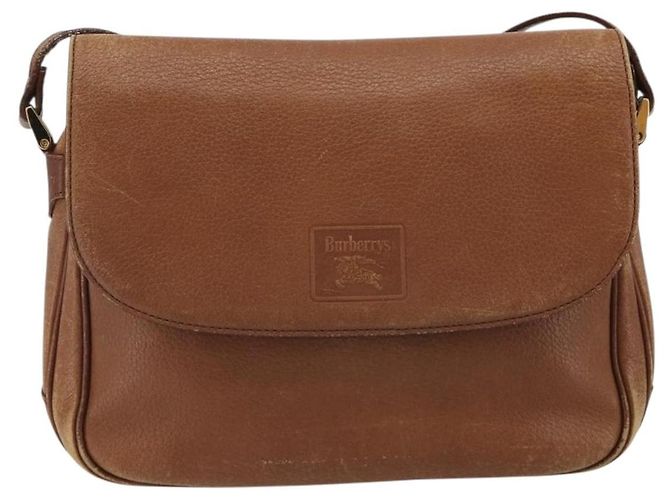Borsa a Spalla Burberry in Pelle Marrone e Oro Auth ep14974 D'oro - vista 2