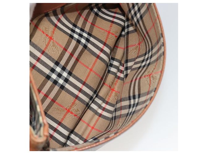 Borsa a Spalla Burberry in Pelle Marrone e Oro Auth ep14974 D'oro - vista 21