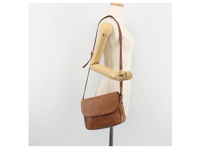 Borsa a Spalla Burberry in Pelle Marrone e Oro Auth ep14974 D'oro - vista 22
