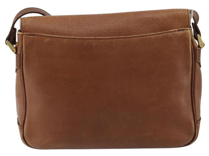Borsa a Spalla Burberry in Pelle Marrone e Oro Auth ep14974 D'oro - vista 3