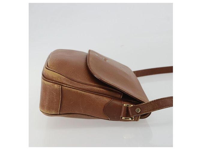 Borsa a Spalla Burberry in Pelle Marrone e Oro Auth ep14974 D'oro - vista 4