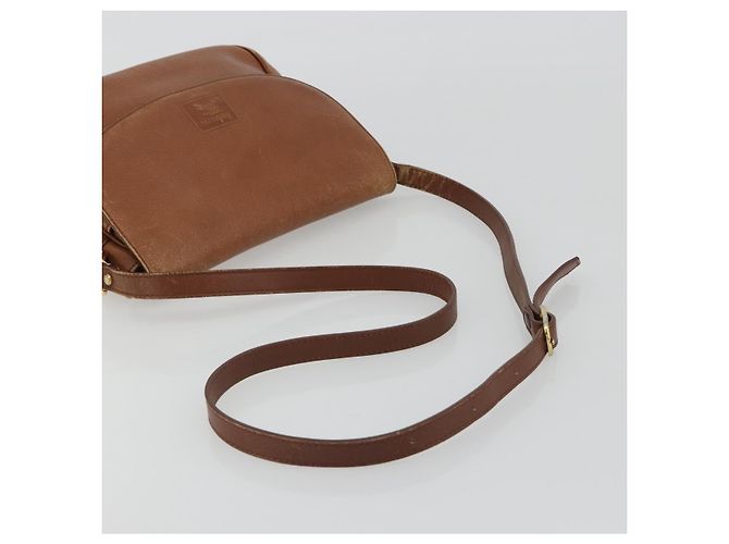 Borsa a Spalla Burberry in Pelle Marrone e Oro Auth ep14974 D'oro - vista 7