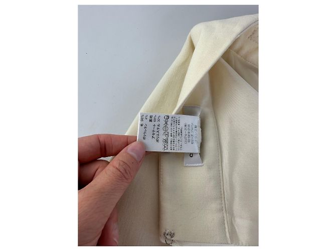 Céline Gonna vintage Celine in misto cotone Crema L Beige - vista 11