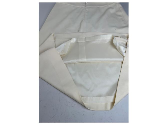 Céline Gonna vintage Celine in misto cotone Crema L Beige - vista 12