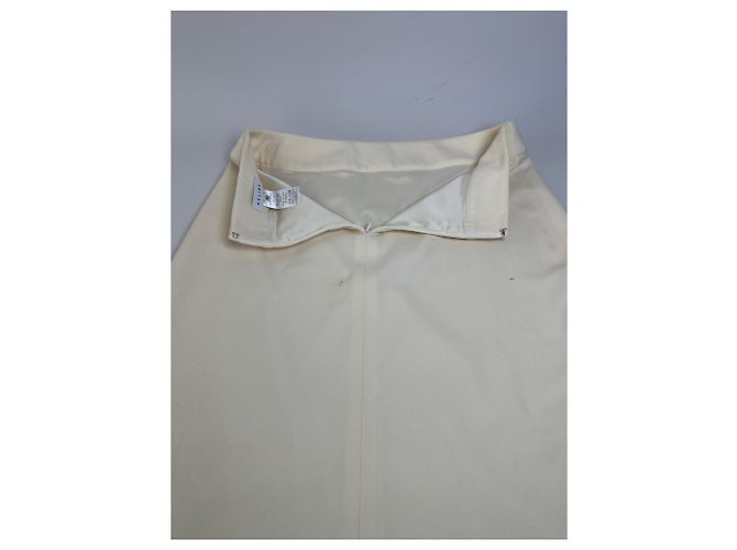 Céline Gonna vintage Celine in misto cotone Crema L Beige - vista 9