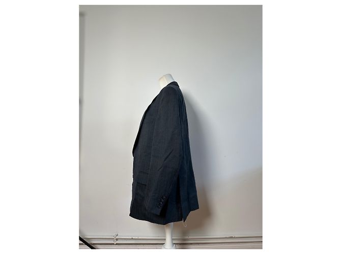 Vintage Dior Men's Wool Blend Blazer Dark Grey XL - view 2