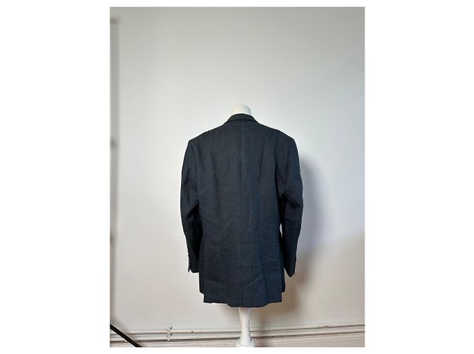 Vintage Dior Men's Wool Blend Blazer Dark Grey XL - view 3