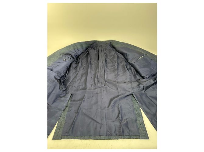 Vintage Dior Men's Wool Blend Blazer Dark Grey XL - view 6