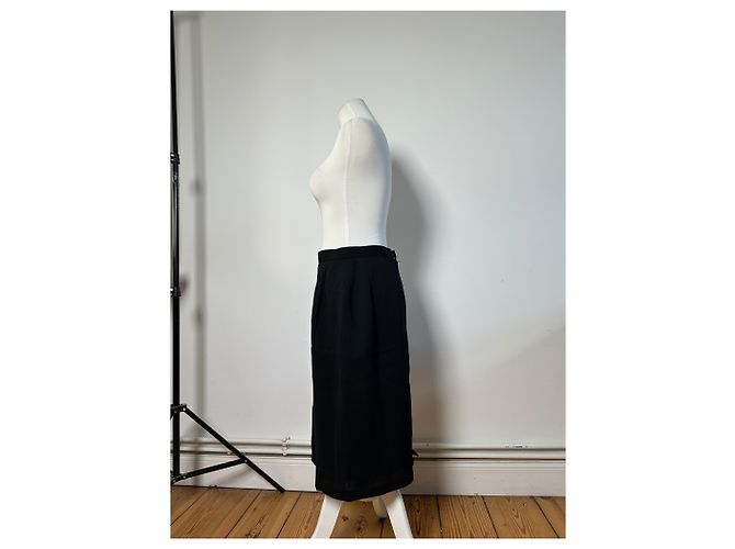 Gonna plissé vintage Dior nera c. anni 2000 XL Nero - vista 2
