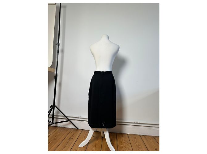 Gonna plissé vintage Dior nera c. anni 2000 XL Nero - vista 3