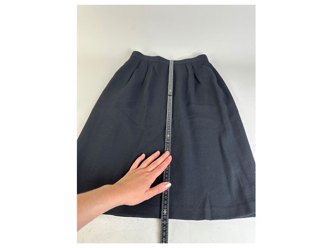 Gonna plissé vintage Dior nera c. anni 2000 XL Nero - vista 5
