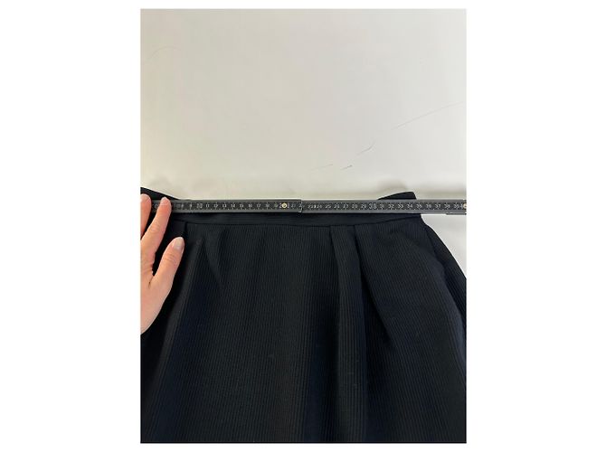 Gonna plissé vintage Dior nera c. anni 2000 XL Nero - vista 6