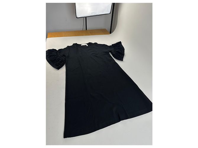 Chloé Vintage Chloe Baumwollkleid Schwarz XS - Ansicht 5