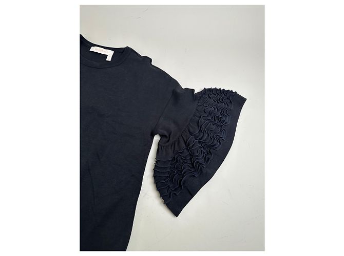 Chloé Vintage Chloe Baumwollkleid Schwarz XS - Ansicht 8