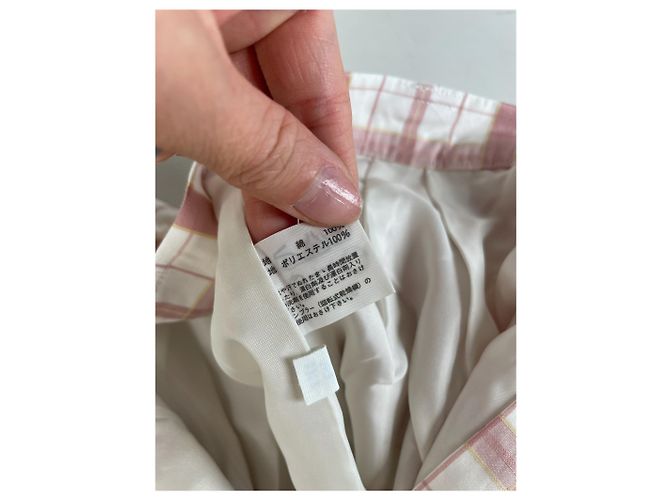 Chloé Vintage Chloe Wide Leg Hose Weiß Rosa S - Ansicht 5