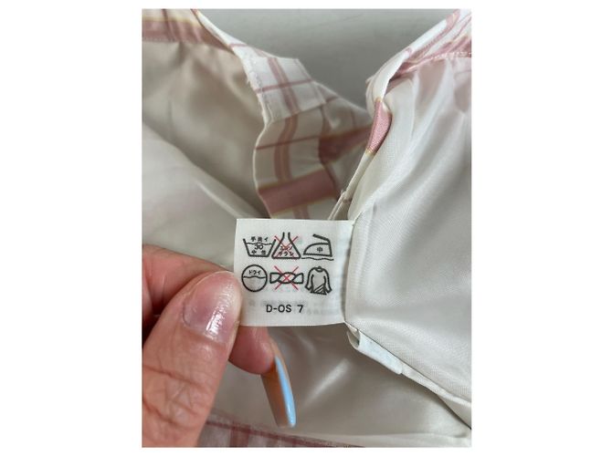 Chloé Vintage Chloe Wide Leg Hose Weiß Rosa S - Ansicht 6