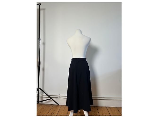 Chloé Vintage Chloe Wollmischung Rock Navy L Marineblau - Ansicht 3