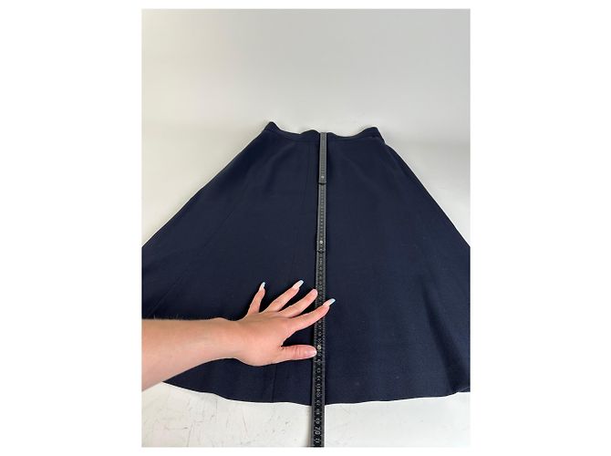 Chloé Vintage Chloe Wollmischung Rock Navy L Marineblau - Ansicht 5