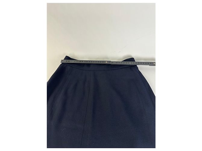 Chloé Vintage Chloe Wollmischung Rock Navy L Marineblau - Ansicht 6
