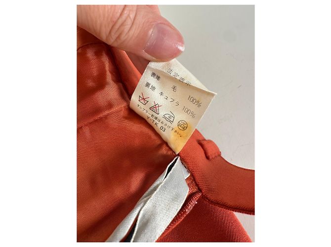 Vintage Dior Wool Skirt Rust L Red - view 10