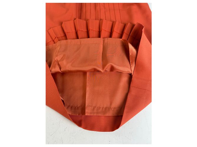 Vintage Dior Wool Skirt Rust L Red - view 11