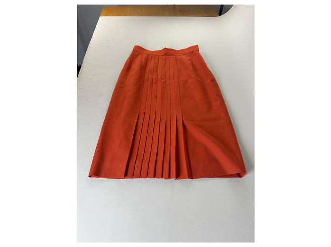 Vintage Dior Wool Skirt Rust L Red - view 4