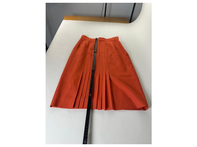 Vintage Dior Wool Skirt Rust L Red - view 5