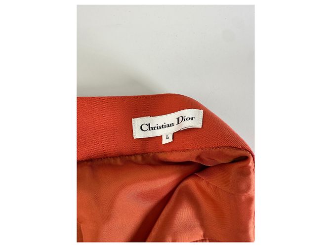 Vintage Dior Wool Skirt Rust L Red - view 8