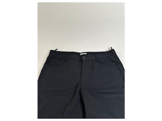 Vintage Miu Miu Baumwollmischung Hose Schwarz M - Ansicht 2