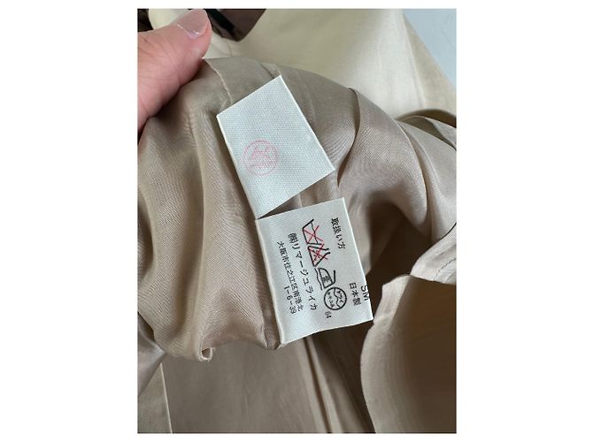 Gonna in seta vintage Balenciaga beige e marrone M - vista 11