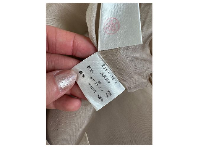 Gonna in seta vintage Balenciaga beige e marrone M - vista 12
