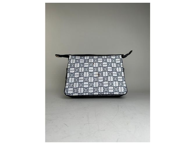 Borsa a tracolla vintage Givenchy in tela Bianco Blu Navy Oro - vista 14