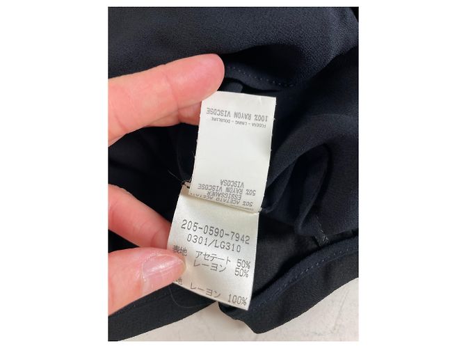 Gonna vintage Gucci in misto viscosa nera - vista 11