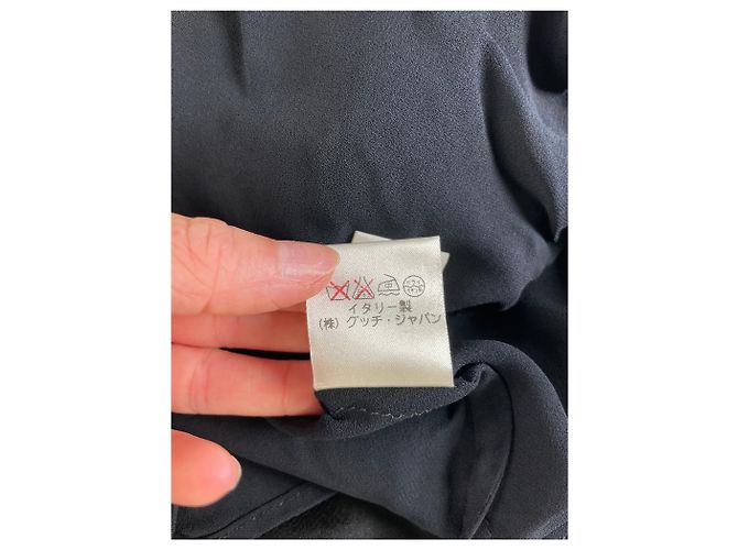 Gonna vintage Gucci in misto viscosa nera - vista 12