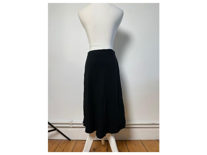 Gonna vintage Gucci in misto viscosa nera - vista 14