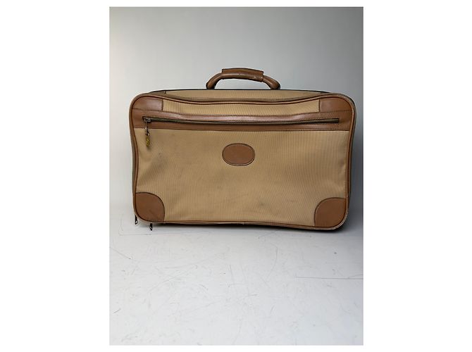 Vintage Gucci Web Stripe Canvas Reisetasche Beige Braun - Ansicht 14