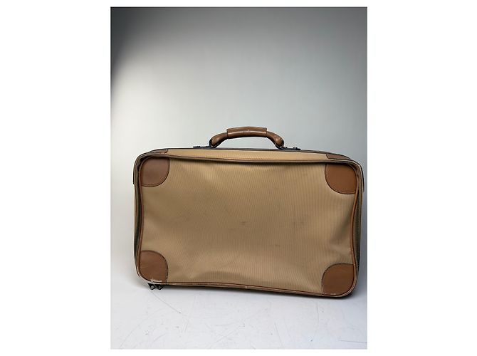 Vintage Gucci Web Stripe Canvas Reisetasche Beige Braun - Ansicht 2