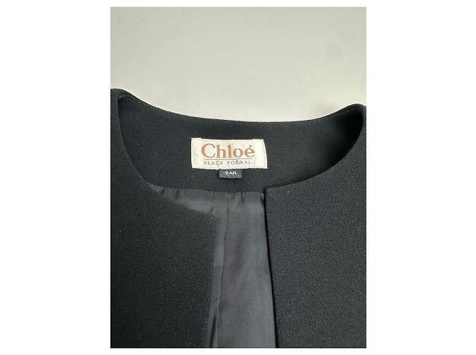 Chloé Giacca corta vintage Chloe nera in poliestere M Nero - vista 5