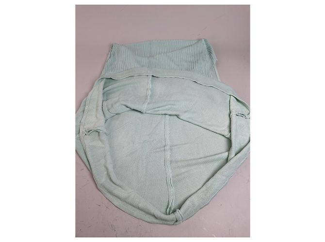 Céline Vintage Celine Viskose-Midikleid Hellmintgrün M Roh - Ansicht 11