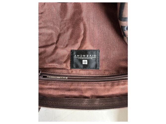 Vintage Givenchy 4G Logo Nylon Tote Braun Schwarz - Ansicht 4