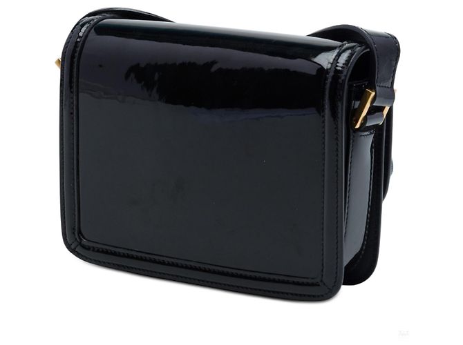 Saint Laurent Solferino Small Patent Leather Flap Crossbody Black Nero - vista 2