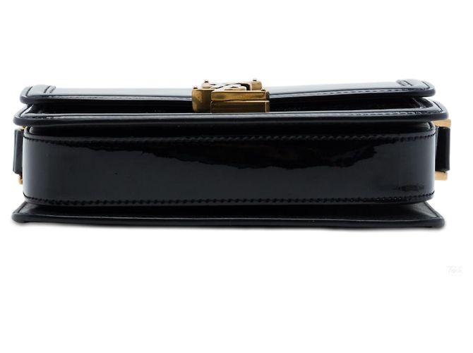 Saint Laurent Solferino Small Patent Leather Flap Crossbody Black Nero - vista 3